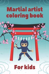 Martial Artist Coloring Book For Kids: With Cool Big Shapes