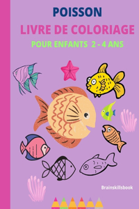 Poissons Livre de Colloriage Pour Enfants 2-4 ANS