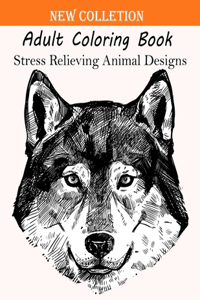 Adult Coloring Book Stress Relieving Animal Designs
