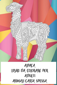 Libro da colorare per adulti - Carta spessa - Animali - Alpaca