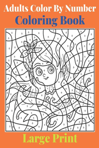 Adults Color By Number Large Print Coloring Book