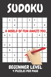 Sudoku Easy Beginner Level 4 Puzzles Per Page