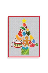 Tree Collage Boxed Draw Holiday Notecards