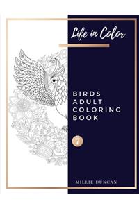 BIRDS ADULT COLORING BOOK (Book 7)