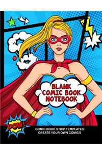 Blank Comic Book Notebook Comic Book Strip Templates Create Your Own Comics