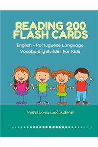 Reading 200 Flash Cards English - Portuguese Language Vocabulary Builder For Kids