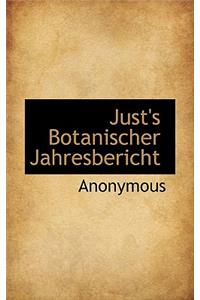 Just's Botanischer Jahresbericht