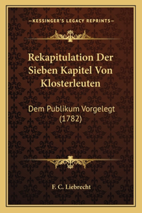 Rekapitulation Der Sieben Kapitel Von Klosterleuten