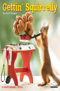 Gettin' Squirrelly 2024 7 X 7 Mini Wall Calendar