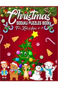 Christmas Soduku Puzzles Book For Kids Ages 4-8