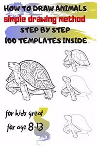 HOW TO DRAW ANIMALS simple drawing method STEP BY STEP 100 TEMPLATES INSIDE