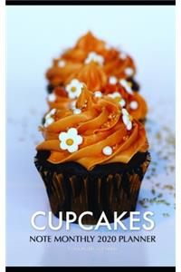 Cupcakes Note Monthly 2020 Planner 12 Month Calendar