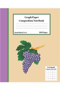 Graph Composition Notebook 5 Squares per inch 5x5 Quad Ruled 5 to 1 100 Sheets