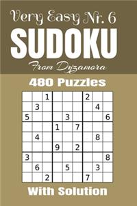 Very Easy Sudoku Nr.6: 480 puzzles with solution