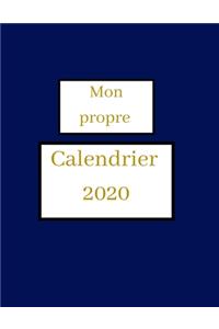 Mon propre calendrier 2020 - Agenda hebdomadaire!