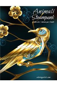 Animali Steampunk Libro da Colorare per Adulti