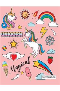 Magical unicorn sketchbook