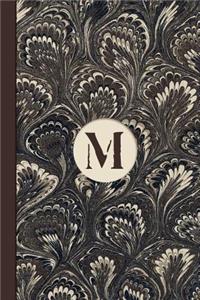 Monogram M Marble Notebook (Coffee Peacock Edition)