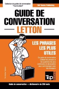 Guide de conversation Francais-Letton et mini dictionnaire de 250 mots