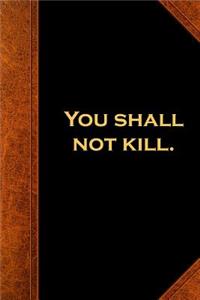 2019 Weekly Planner Religious Modern Wording 5th Commandment Vintage Style