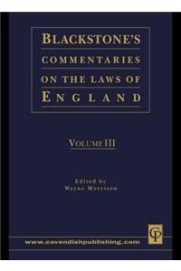 Blackstone's Commentaries on the Laws of England Volumes I-IV
