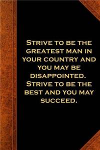 Ben Franklin Quote Journal Strive Best Succeed Vintage Style