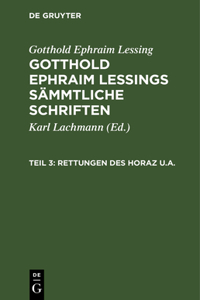Rettungen Des Horaz U.A.