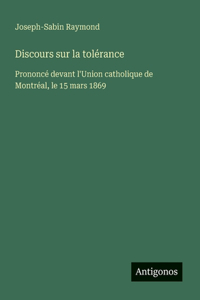 Discours sur la tolérance