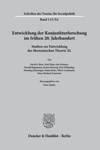 Entwicklung Der Konjunkturforschung Im Fruhen 20. Jahrhundert