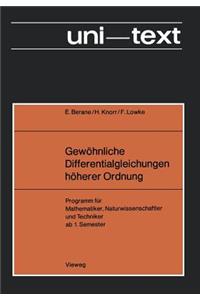 Gewöhnliche Differentialgleichungen Höherer Ordnung