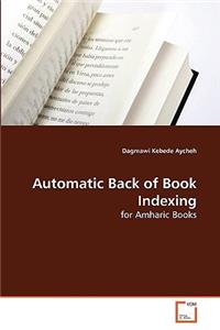 Automatic Back of Book Indexing