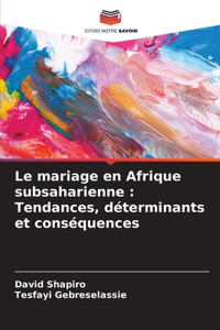 mariage en Afrique subsaharienne