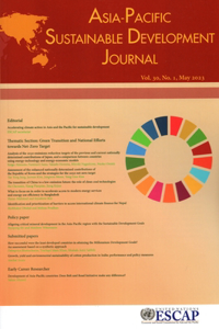 Asia-Pacific Sustainable Development Journal 2023