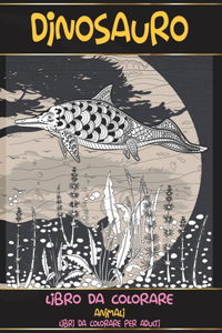 Libro da colorare - Libri da colorare per adulti - Animali - Dinosauro