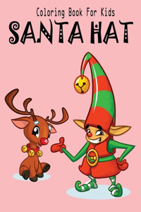 Coloring Book For Kids Santa Hat