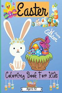 Easter Coloring Book For Kids Age 6-12 years