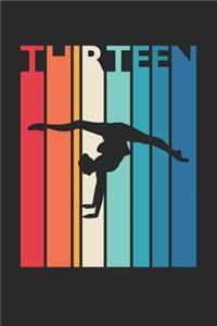Gymnastics Notebook for 13 Year Old Boys and Girls - Vintage Gymnastics Journal - 13th Birthday Gift for Gymnast Diary