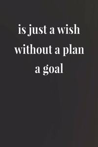 Is Just A Wish Without A Plan A Goal