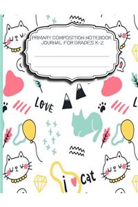 Primary Composition Notebook Journal For Grades K-2