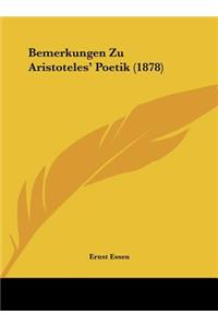 Bemerkungen Zu Aristoteles' Poetik (1878)