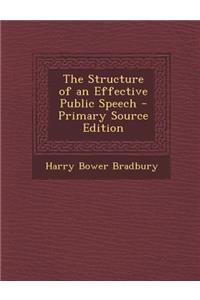 Structure of an Effective Public Speech