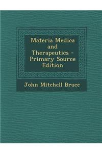 Materia Medica and Therapeutics