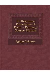 de Regimine Principum