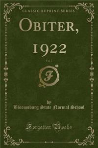 Obiter, 1922, Vol. 7 (Classic Reprint)