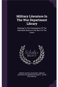 Military Literature In The War Department Library