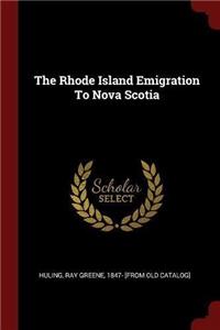 Rhode Island Emigration To Nova Scotia