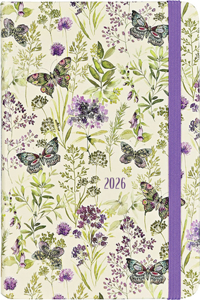 2026 Amethyst Butterflies Weekly Planner (16 Months, Sept 2025 to Dec 2026)