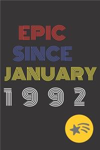 Gift Idea Epic Since 1992 Notebook Vintage Birthday Gift Idea