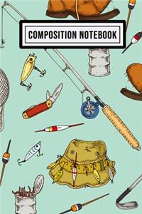 Fishing Unruled Composition Notebook