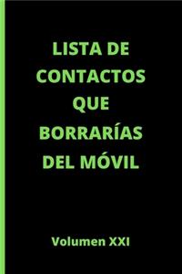 Lista de Contactos Que Borrarías del Móvil